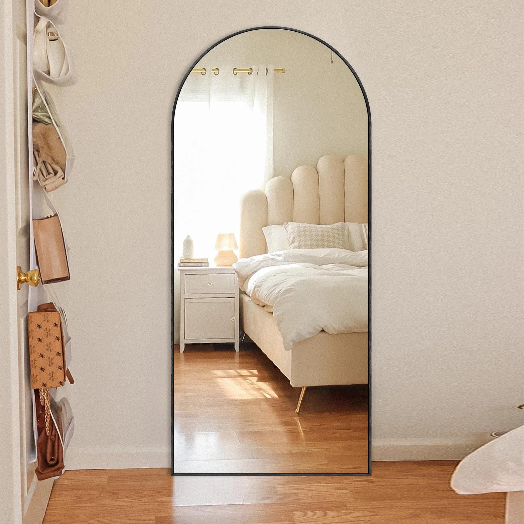 Latitude Run® Malesha Modern Arched Full Length Metal Floor Mirror Standing Mirror & Reviews | W... | Wayfair North America