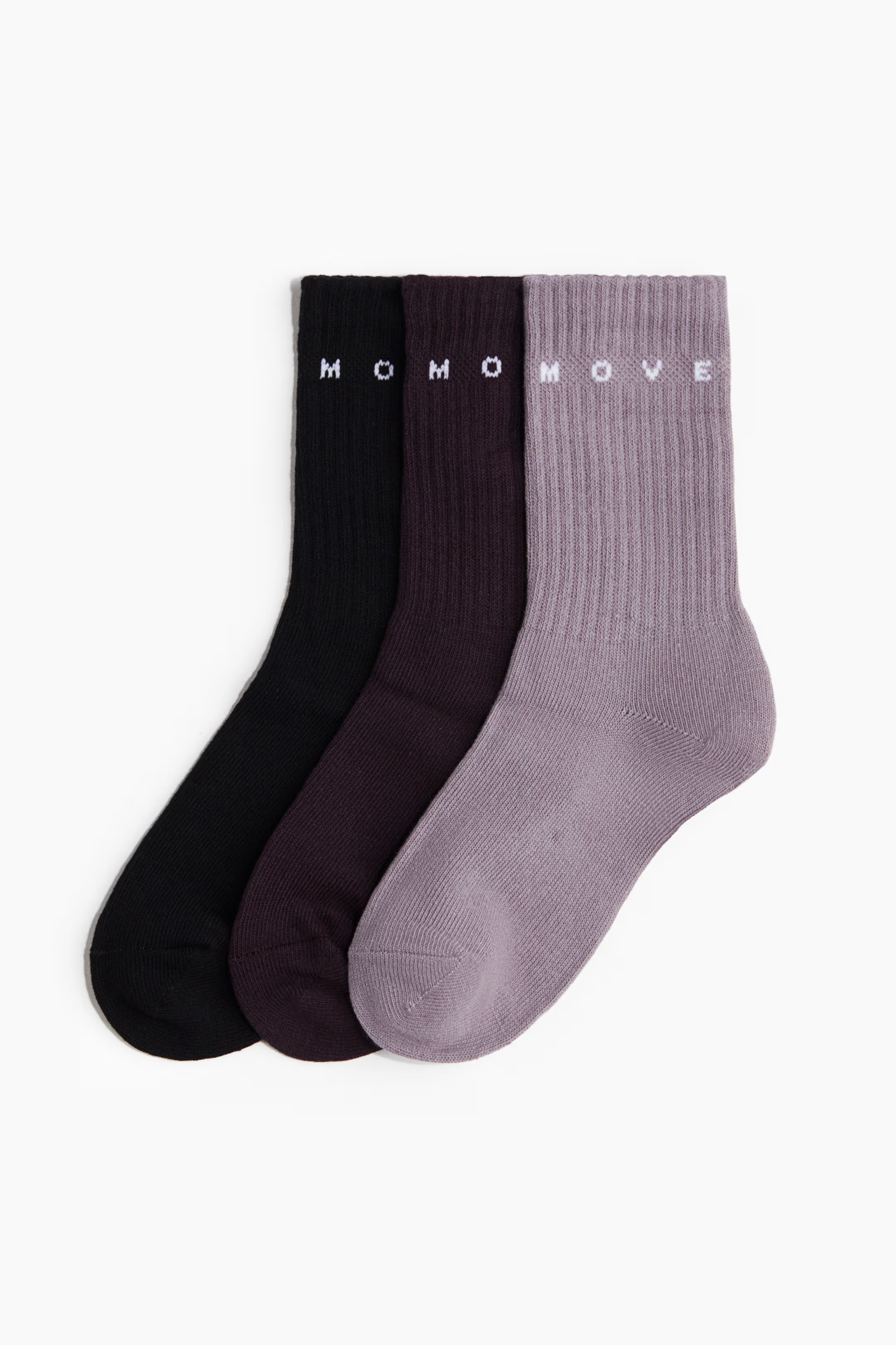3-pack sports socks with DryMove™ - Frosty lilac/Dark purple - Ladies | H&M GB | H&M (UK, MY, IN, SG, PH, TW, HK)
