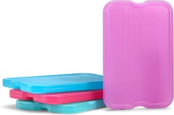 Cool Coolers by Fit & Fresh 4 Pack XL Slim Ice Packs, Quick Freeze Space Saving Reusable Ice Pack... | Amazon (US)