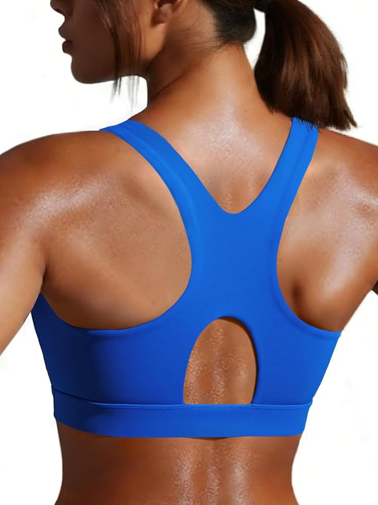 Aoysky Womens Racerback Sports Bras Padded Workout Low Impact Scoop Neck Yoga Top Wireless Athlet... | Amazon (US)