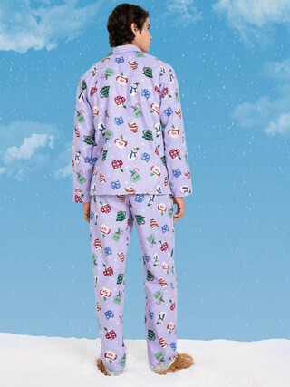 Printed Flannel Pajama Set for Men | Old Navy (US)