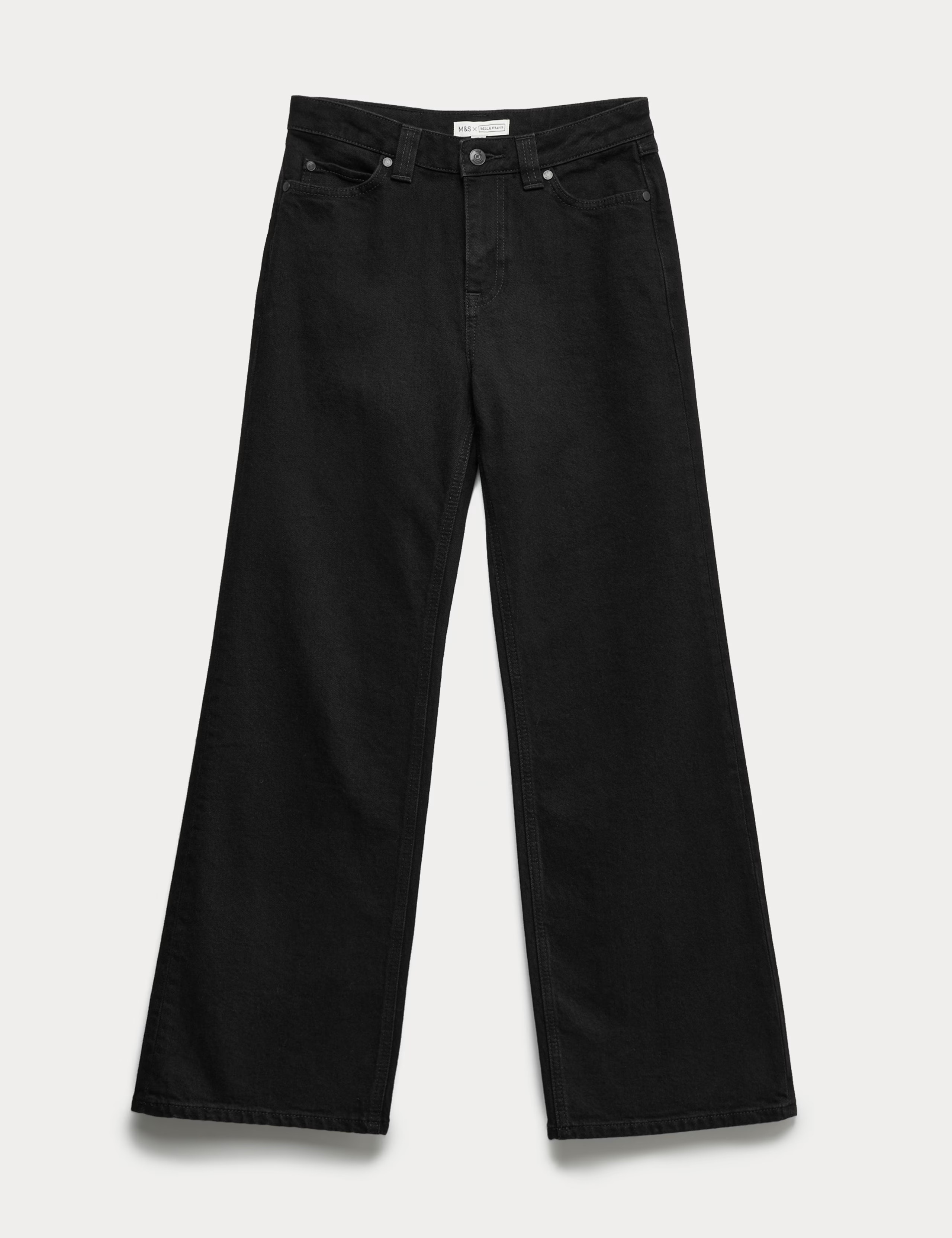 Cotton Rich High Waisted Wide Leg Jeans | M&S x Bella Freud | M&S | Marks & Spencer (UK)