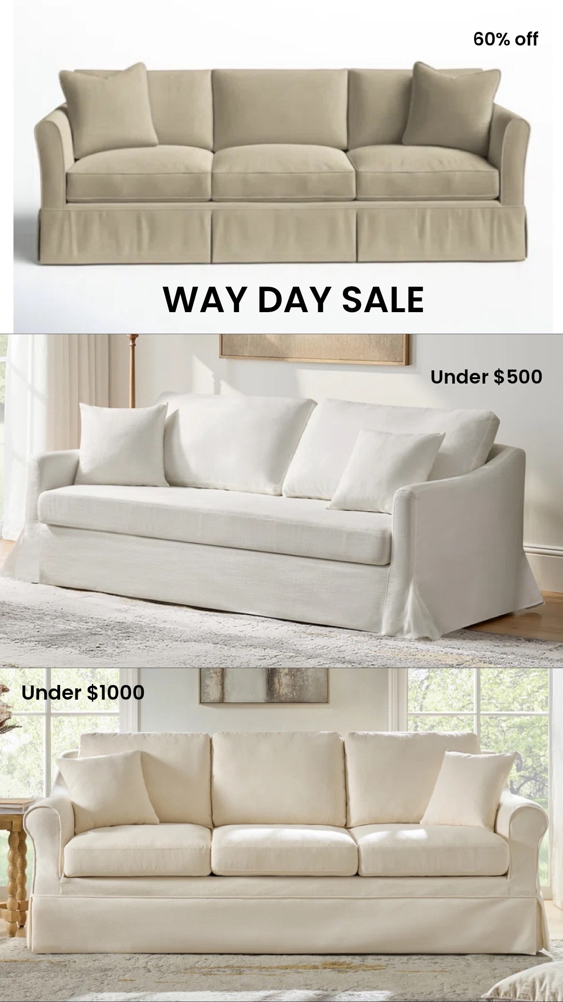 Sofas on sale! Wayfair’s way day sale only lasts a few more days. Check out these couches on mark down  

#LTKHome