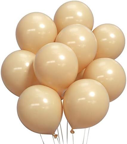 Retro Apricot Balloons 12 Inch 50 Pack Nude Balloon Baby Shower Balloon Wedding Engagement Gradua... | Amazon (US)
