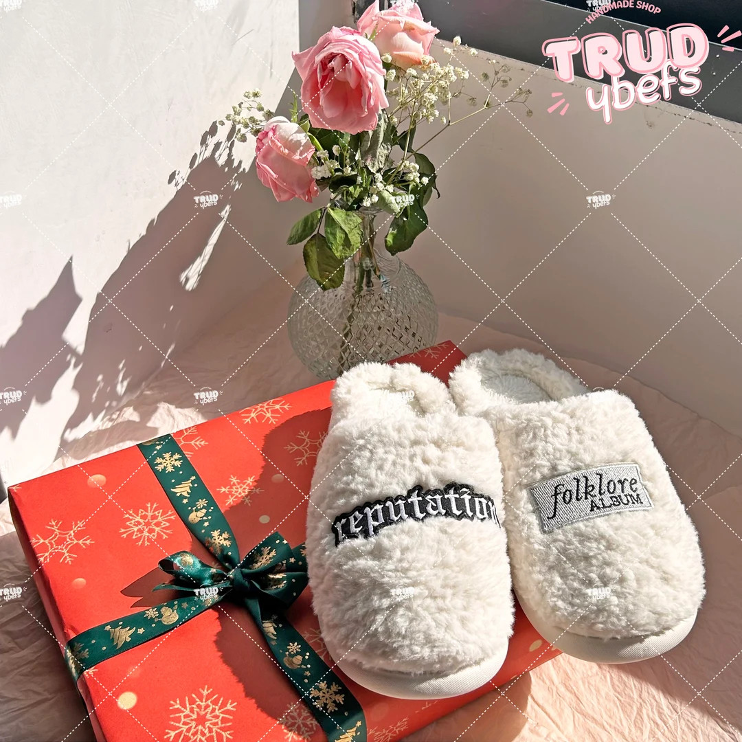 Trudybefs Christmas Handmade Embroidery Patch Slippers TS - Etsy | Etsy (US)