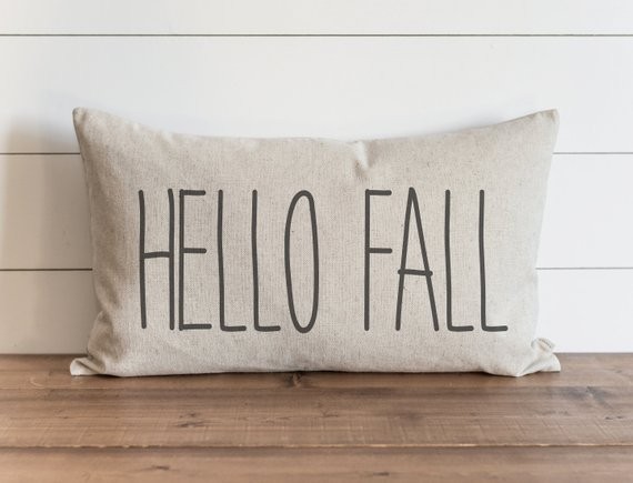 Fall Pillow Cover // Hello Fall // Autumn Pillow Cover // Thanksgiving // Fall Throw Pillow // Autum | Etsy (US)