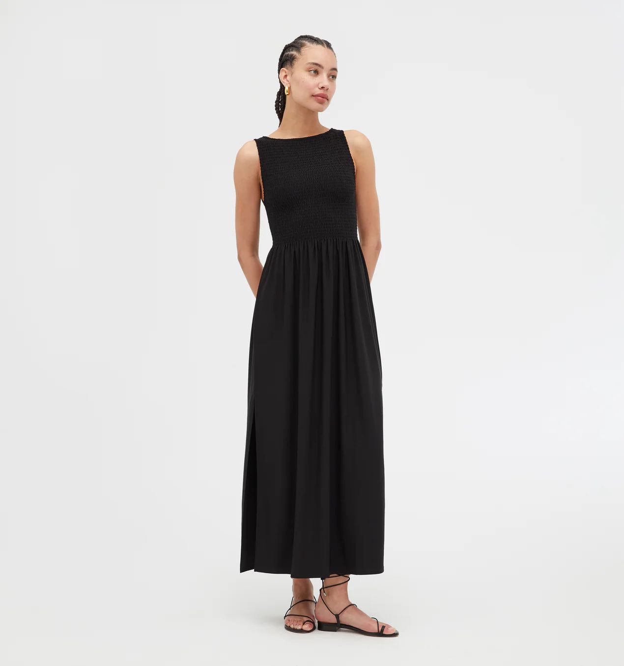 The Cosima Nap Dress - Black Jersey | Hill House Home