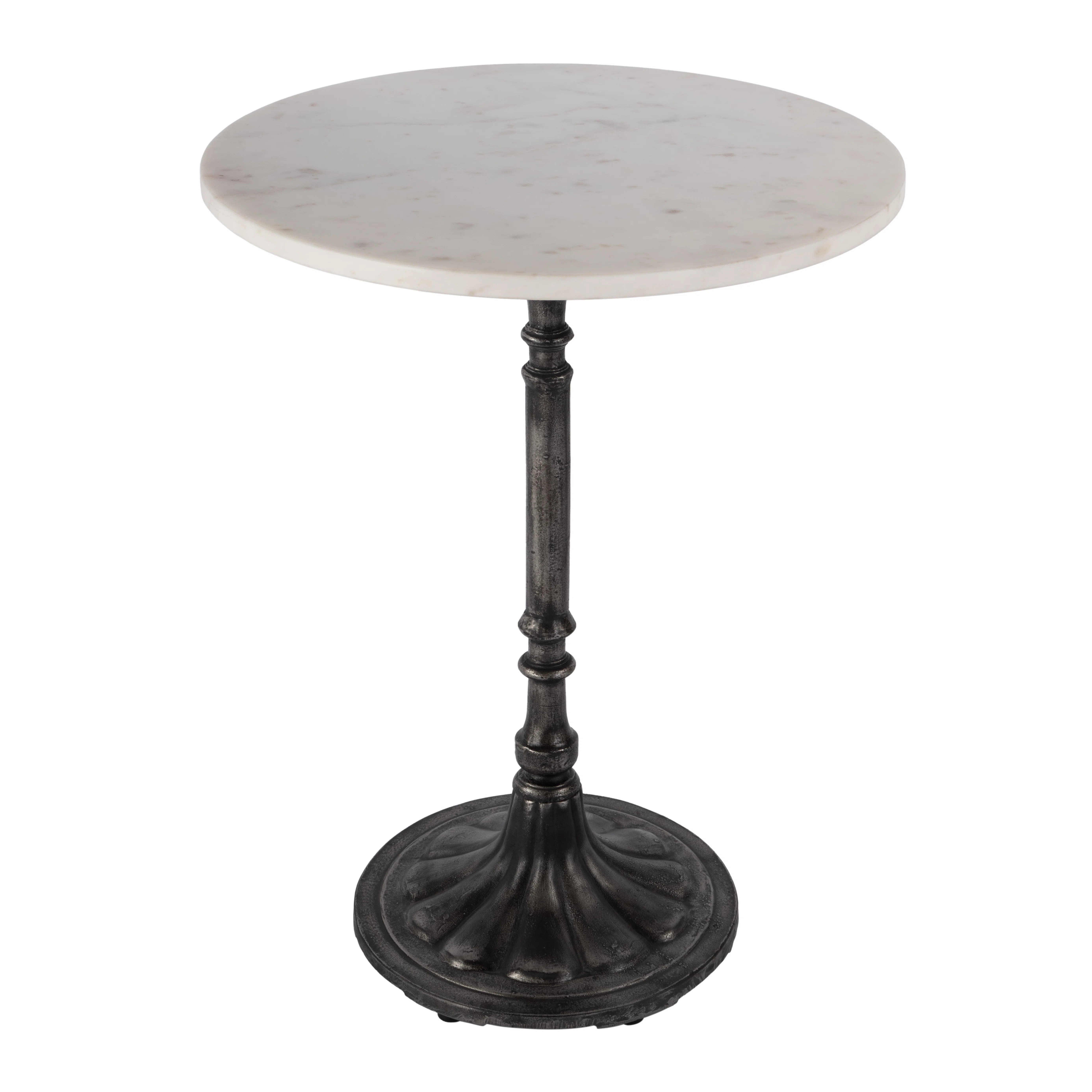 Ellesyn 24" Round Marble And Iron Dining Table | Wayfair North America