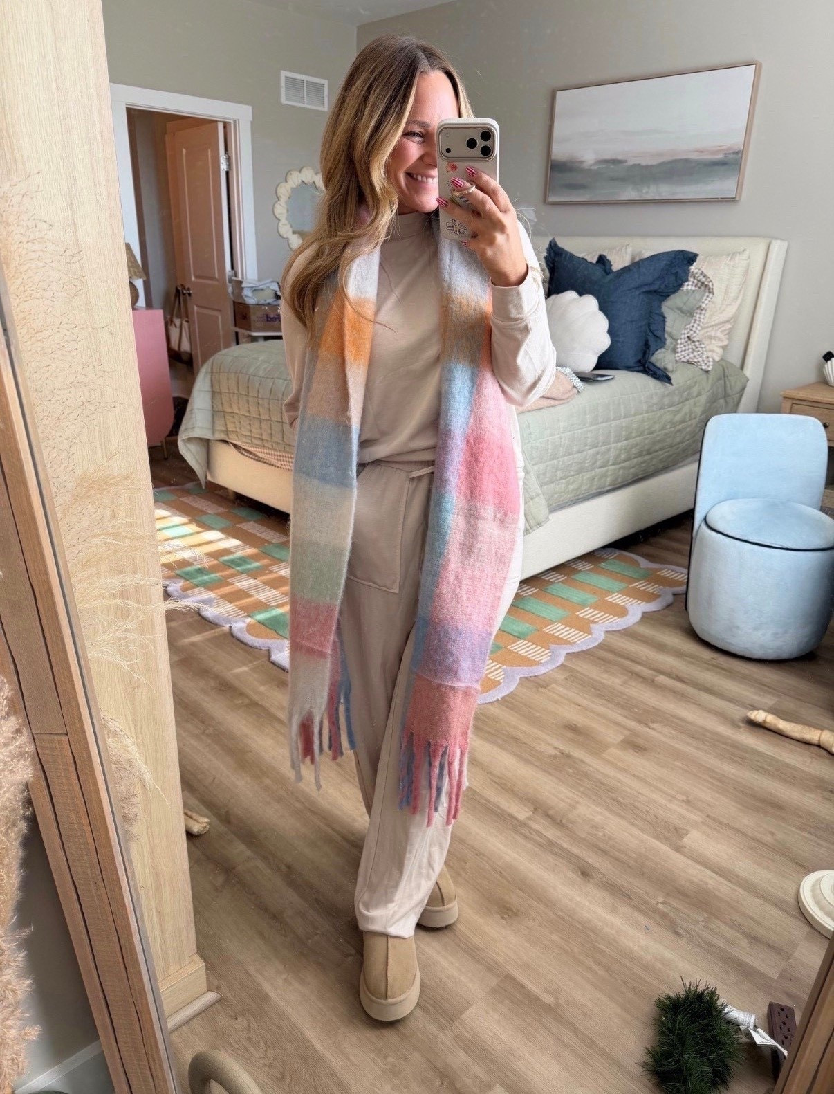 amazon fashion, plaid scarf, two piece lounge set, cozy loungewear, relaxed weekend outfit, trendy outfit, women’s fashion, chic cozy style 

#LTKootd #LTKPetite #LTKSeasonal