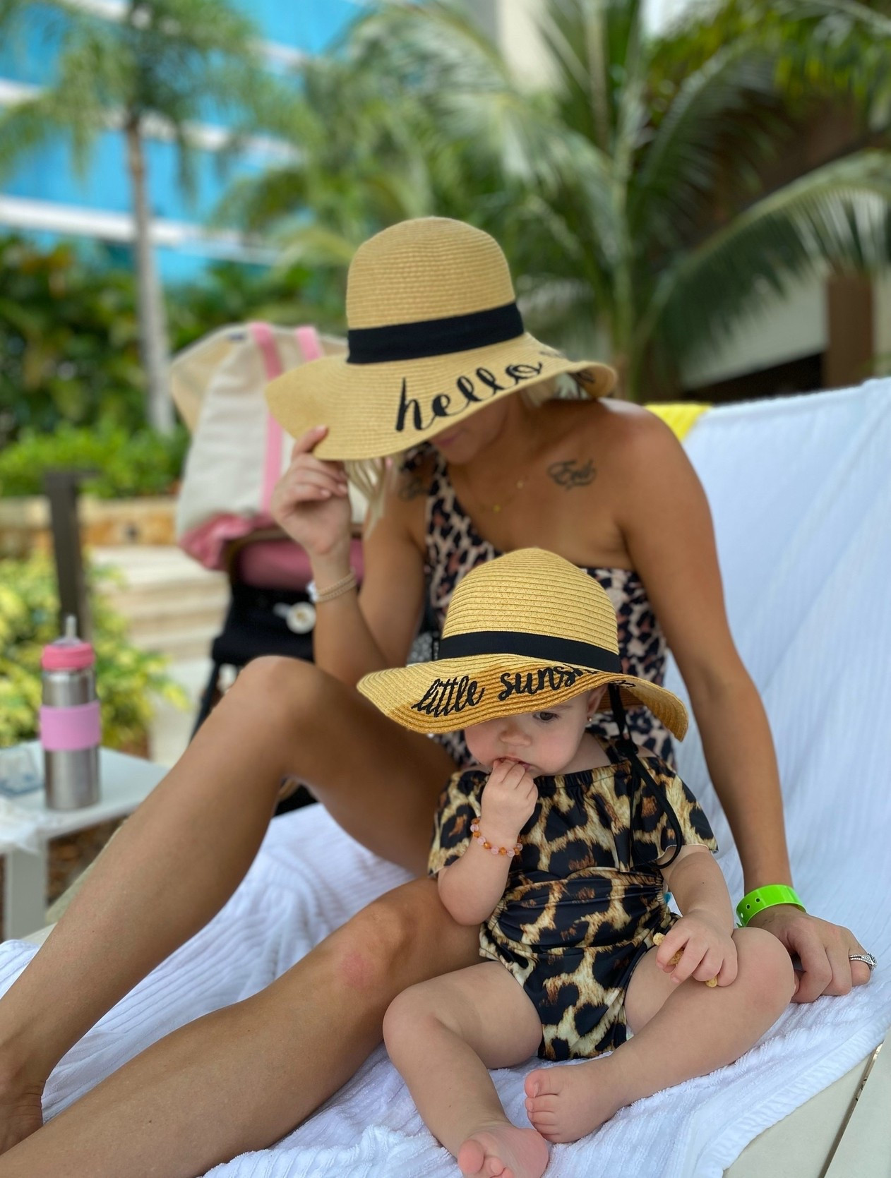 Summer throwback pic from 2021 before I knew I was pregnant with our second born! Both of our suits & hats from Amazon! 

#LTKBaby #LTKSeasonal #LTKSwim