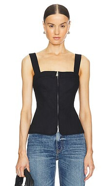 SIMKHAI Nour Bustier Top in Black from Revolve.com | Revolve Clothing (Global)