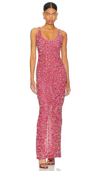 Janhvi Maxi Dress | Hot Pink Sequin Dress | Sequin Maxi Dress | Sequin Gown | Pink Maxi Dress  | Revolve Clothing (Global)