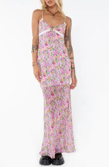 Princess Polly Emily Floral Maxi Slipdress in Pink at Nordstrom Rack, Size 8 | Nordstrom Rack