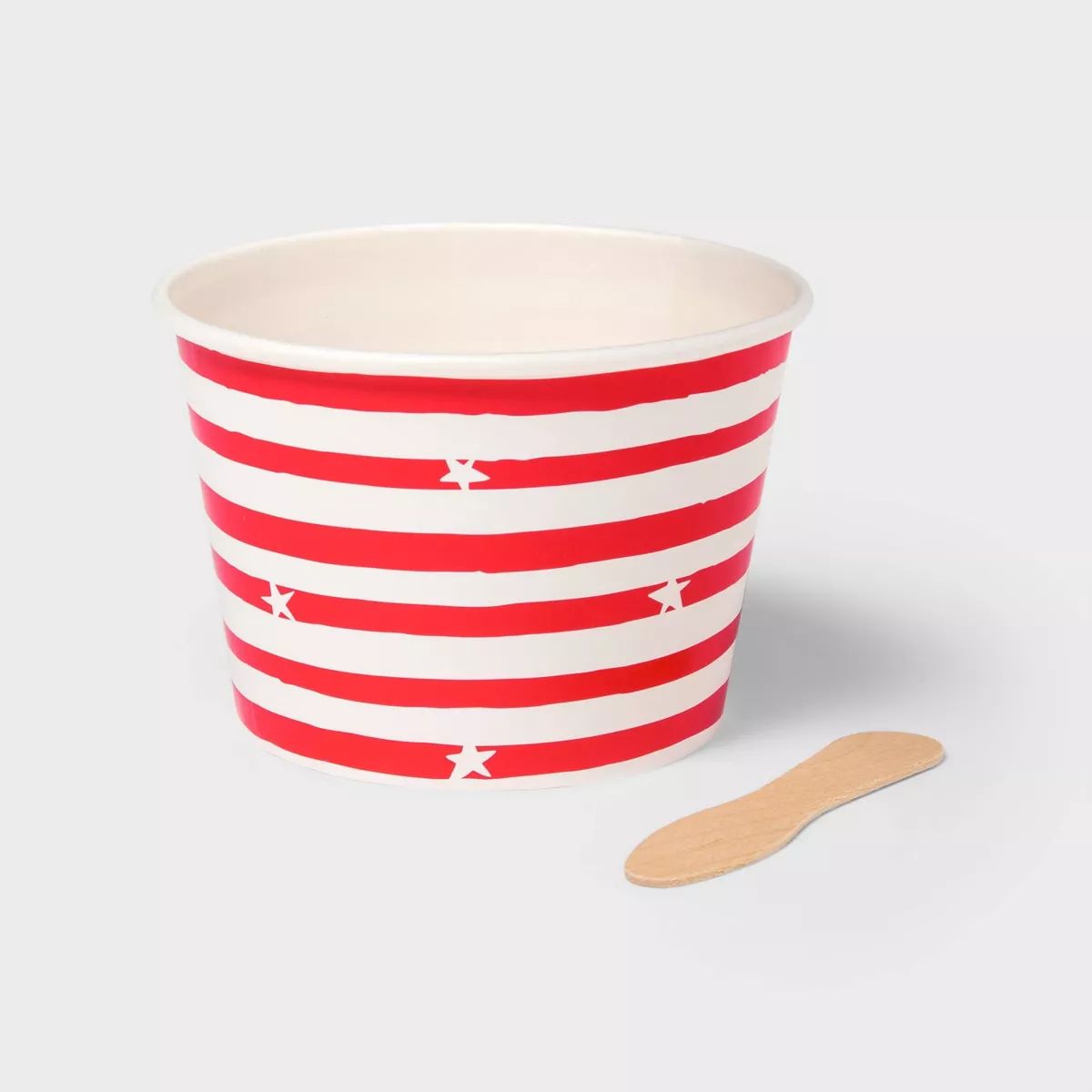 10ct Treat Cups with Wooden Spoons Americana Red Stripes - Sun Squad™ | Target