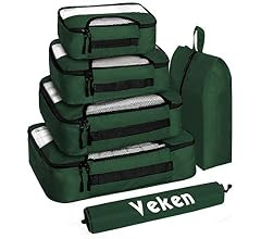 6 Set of Various Colored Packing Cubes in 4 Sizes (Extra Large, Large, Medium, Small), Veken Pack... | Amazon (US)