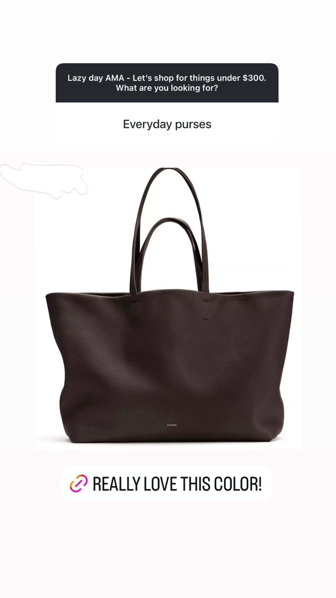 Really love this color for an everyday bag! 🤎