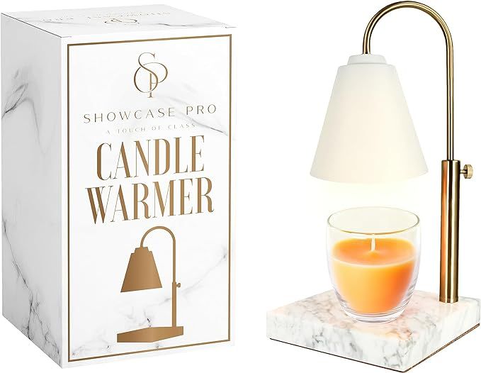 Showcase Pro Vintage Candle Warmer w/Dimmer & Marble Base – Adjustable Candle Lamp for Various ... | Amazon (US)