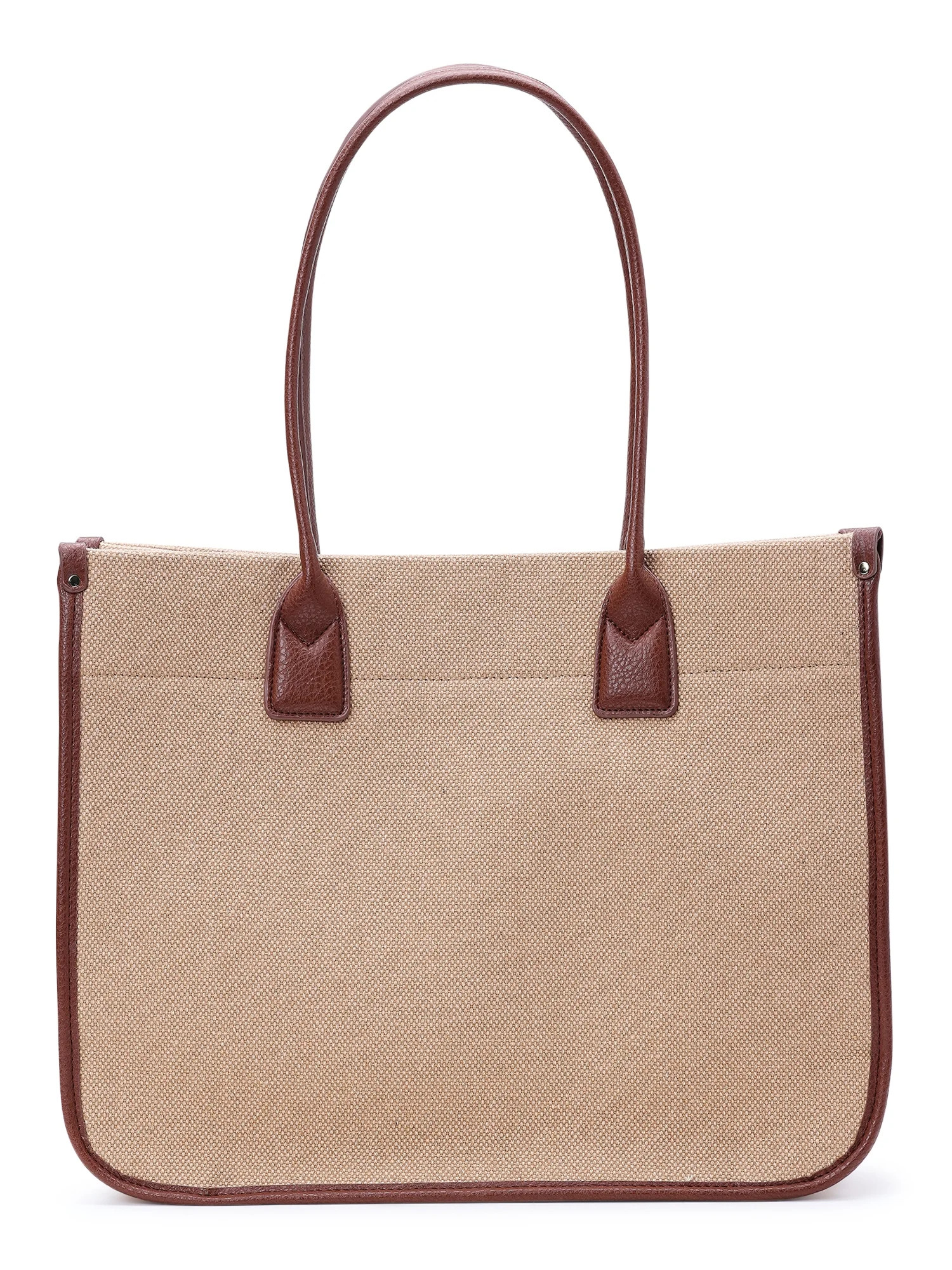 Time and Tru Women's Cotton Canvas Tote Bag, Golden Honey | Walmart (US)