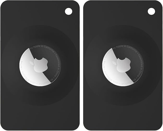 2 Pcs Black Airtag Wallet Holder, Slim Thin Airtag Wallet Card, Credit Card Size Wallet Case Hold... | Amazon (US)