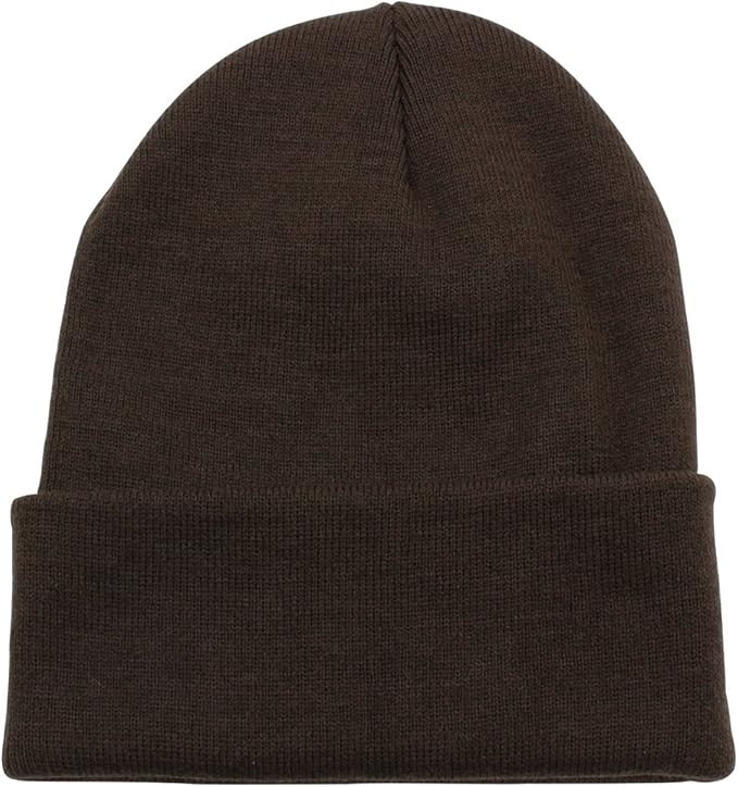 Top Level Beanie Men Women - Unisex Cuffed Plain Skull Knit Hat Cap | Amazon (US)
