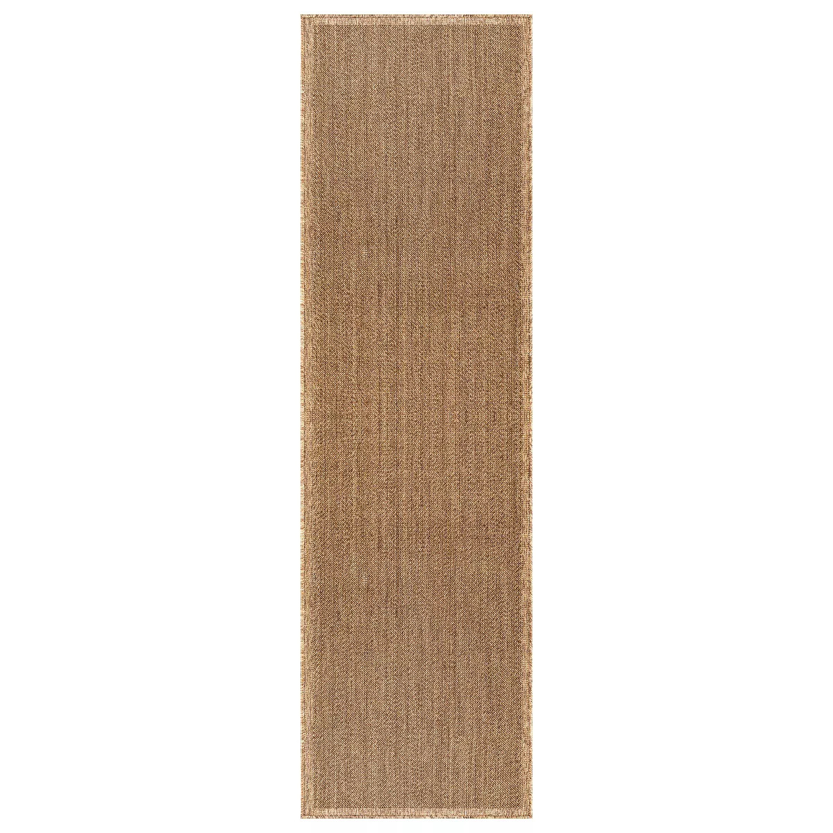 World Rug Gallery Border Indoor/Outdoor Flat Woven Area Rug - Natural Jute-Style, Easy-Care Patio Rug for Backyard Porch Deck Balcony - Natural/Jute - | Target