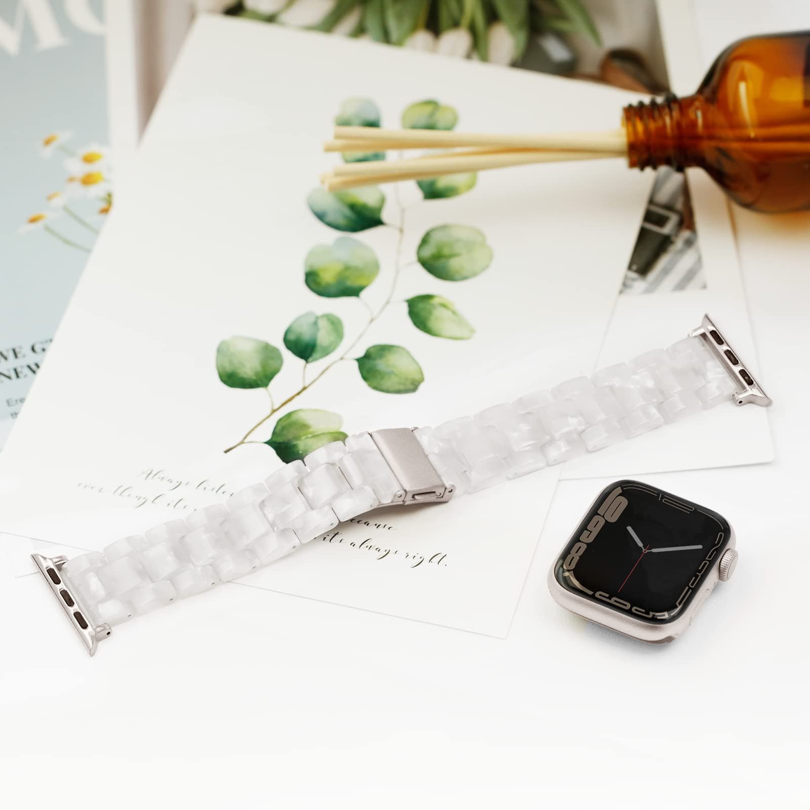 Apple Watch Band Compatible With iWatch Bands (42mm, 44mm, 46mm, 49mm) Lightweight Resin For Appl... | Amazon (US)