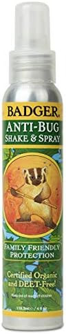 Badger - Anti-Bug Shake & Spray, DEET-Free Natural Bug Spray, Eco-Friendly, Certified Organic Mos... | Amazon (US)
