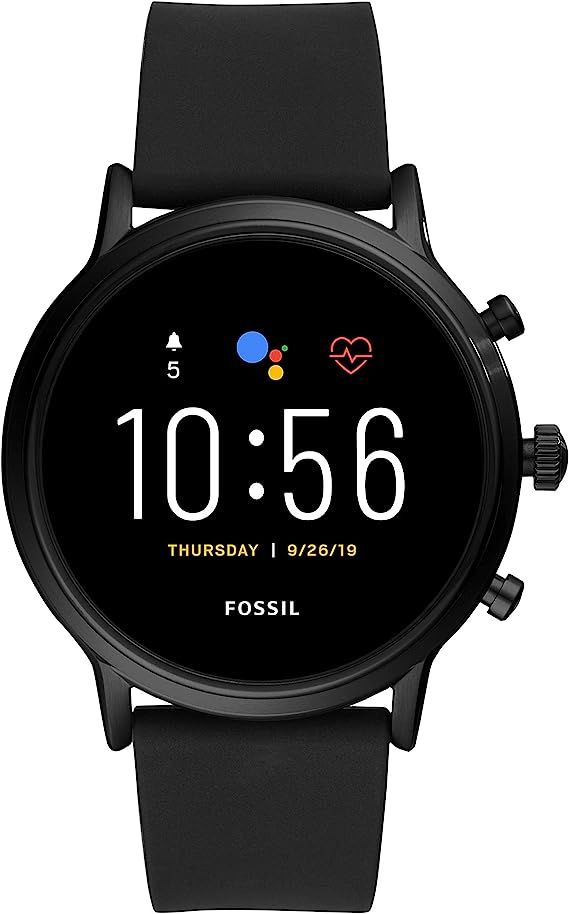 Fossil Gen 5 Carlyle Stainless Steel Touchscreen Smartwatch with Speaker, Heart Rate, GPS, Contac... | Amazon (US)