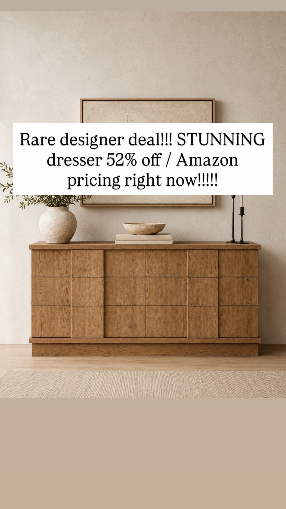 Rare designer deal!!! STUNNING dresser 52% off / Amazon pricing right now!!!!!