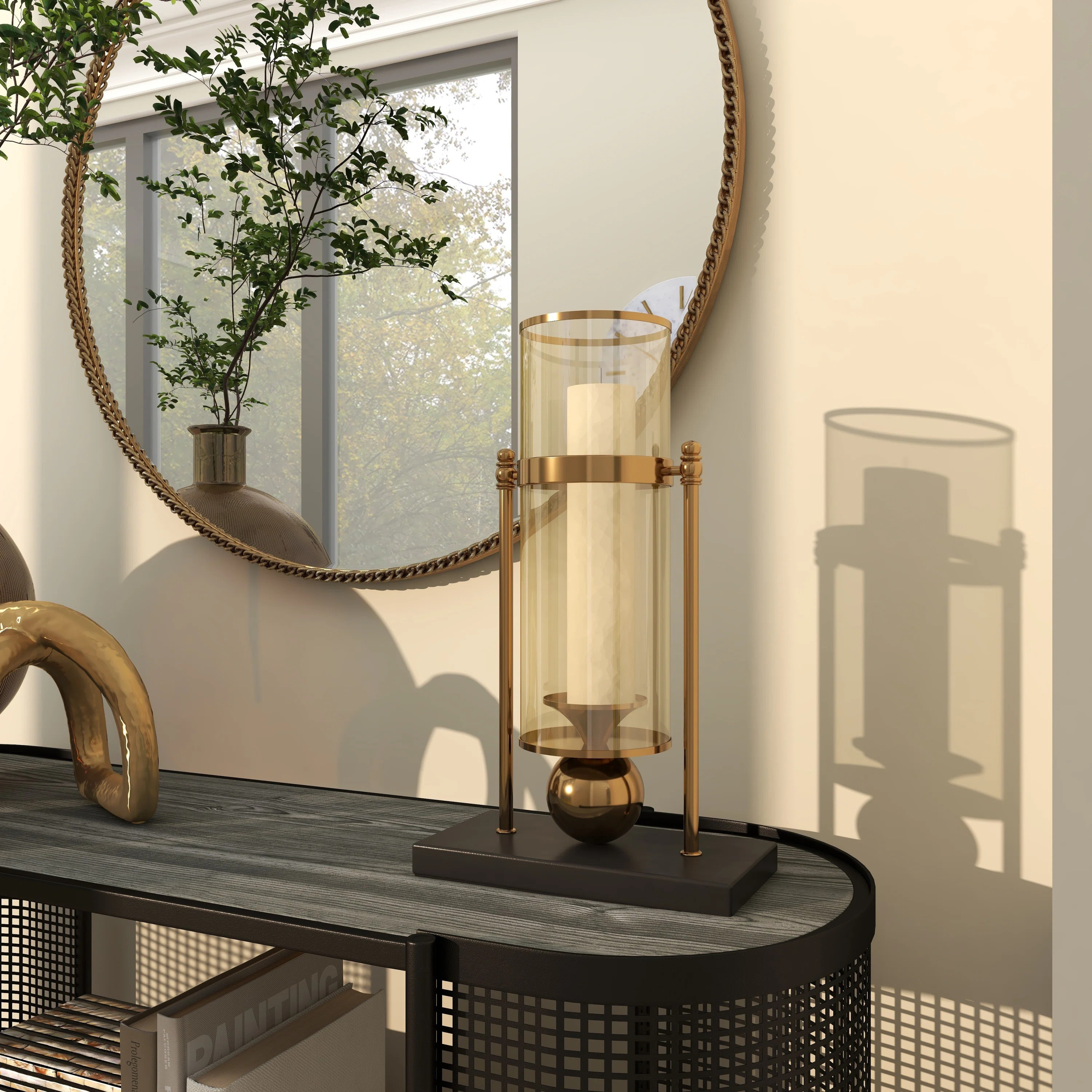 Modern Metal Abstract Candle Holder | Wayfair North America