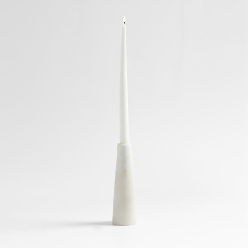 Marble Taper Candle Holder 8" + Reviews | Crate & Barrel | Crate & Barrel
