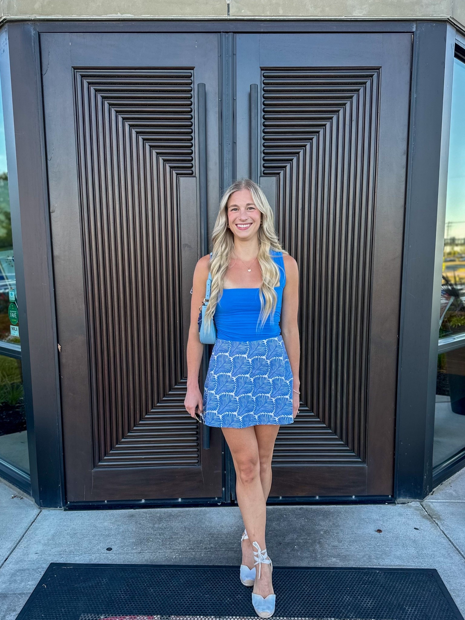 Abercrombie outfit find 💙 This matching set is perfect for summer—Abercrombie skort paired with a flattering blue top featuring the prettiest neckline. A chic casual outfit that works for everyday wear, vacation outfits, or summer date night looks. Easy to style with sneakers or sandals for a versatile and polished OOTD. Shop this affordable Abercrombie outfit linked here!

#LTKTravel #LTKStyleTip #LTKFindsUnder50