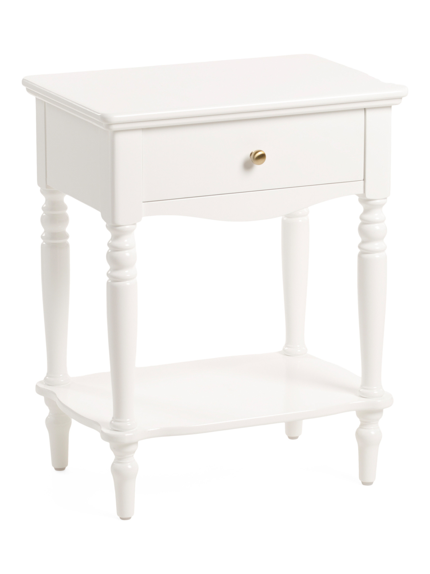 25in One Drawer Spindle Side Table With Power And Usb Outlets | Marshalls
