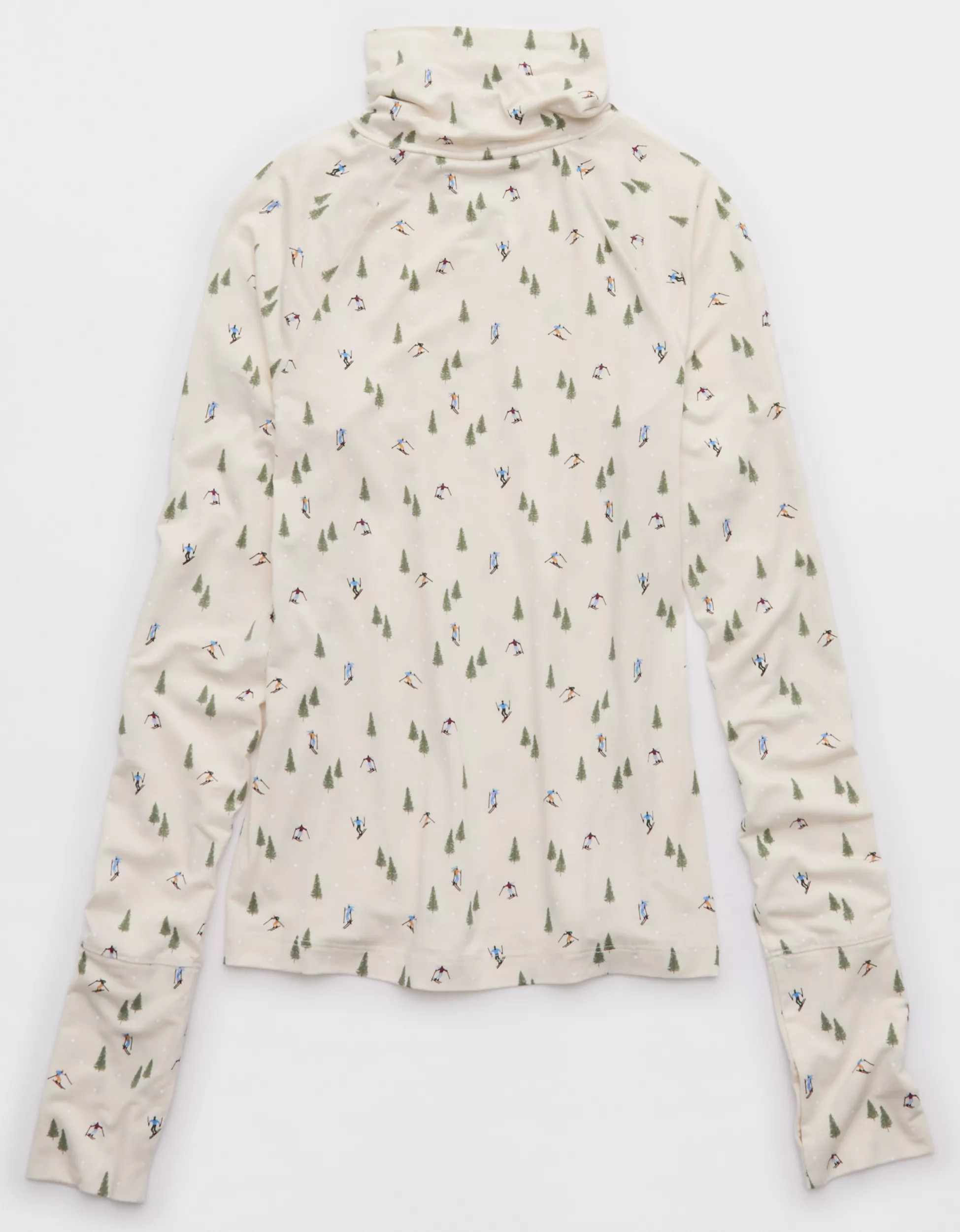 OFFLINE By Aerie Thumbs Up Long Sleeve Turtleneck Shirt | American Eagle Outfitters (US & CA)