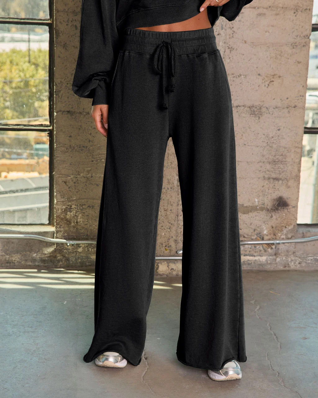 Off Hours Fleece Wide Leg Sweatpants | VICI