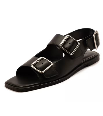 OFF THE HOOK 'BAKER' Slingback Cross Strap Leather Flat Sandals | ASOS (Global)