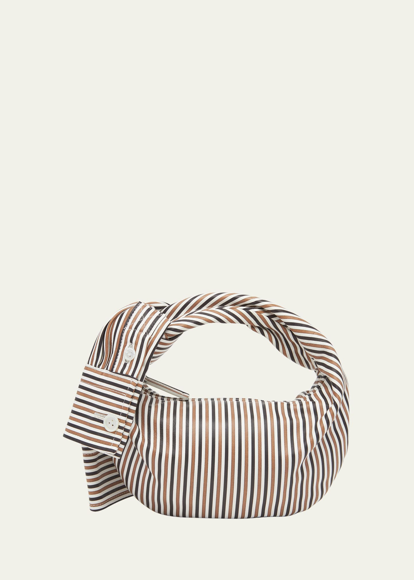 Jodie Mini Shirt Stripe-Print Top-Handle Bag | Bergdorf Goodman