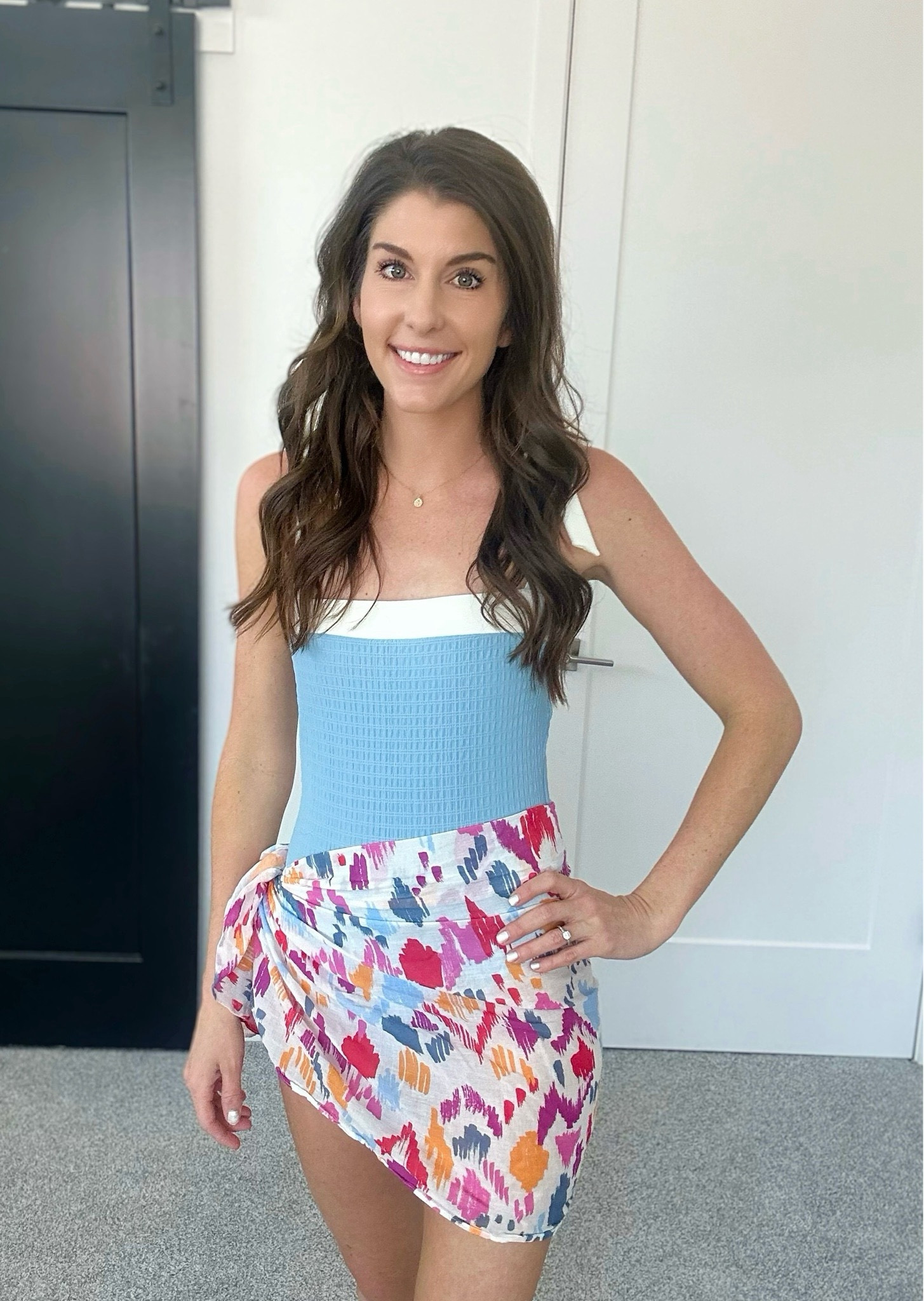 This blue swimsuit and printed wrap go well together! Get 15% off when you use my code MAGGIE15. #beachready #swimwearfinds #onsale #hermoza

#LTKSeasonal #LTKswim #LTKsalealert