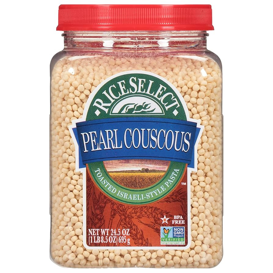 RiceSelect Pearl Couscous, Israeli-Style Wheat Couscous Pasta, Non-GMO, 24.5-Ounce Jar, (Pack of ... | Amazon (US)
