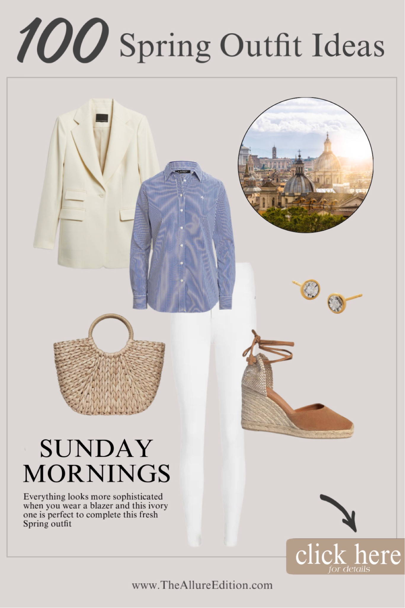 Spring Outfit idea
Spring white skinny jeans pants, old money outfit
Blue shirt 
Raffia bag
Espadrilles 

#LTKSeasonal #LTKFind #LTKstyletip