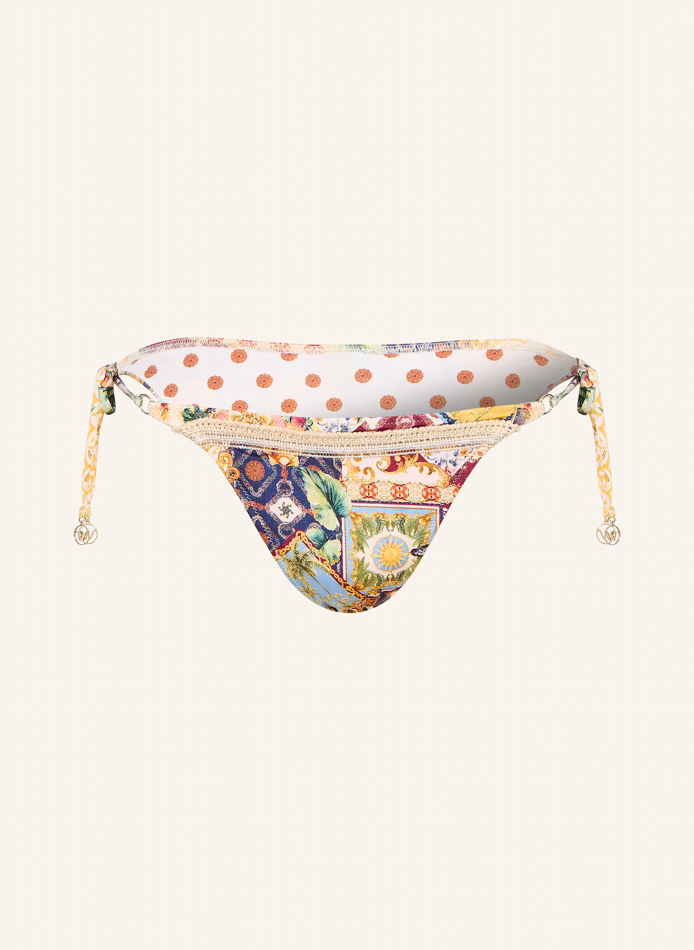 watercult Triangel-Bikini-Hose TREASURED TROVE in dunkelgelb / dunkelrot / gr\u00fcn | Breuninger (DACH)