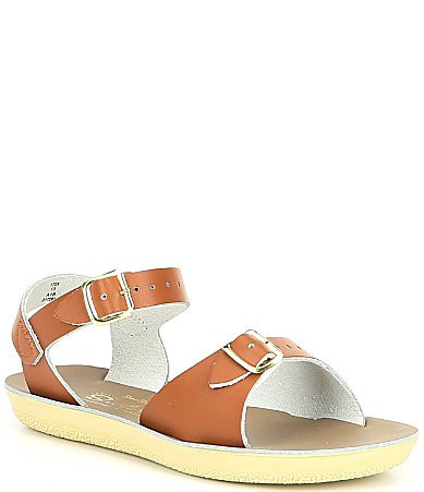 Saltwater Sandals by Hoy Girls' Sun-San Surfer Water Friendly Leather Alternative Closure Sandals Youth - 2 Youth | Dillard's