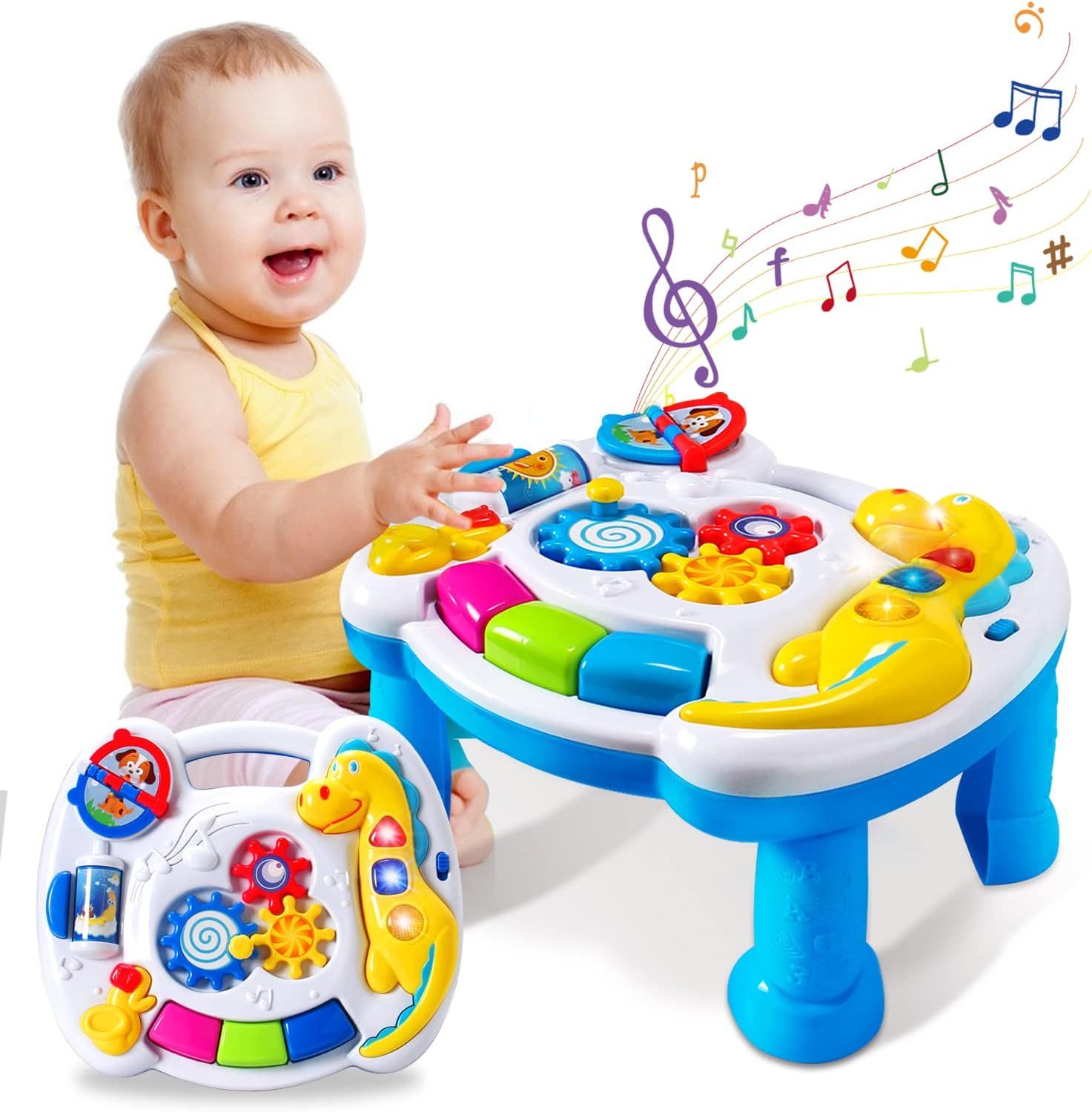 Baby Toys 6 to 12 Months Music Activity Table for Toddlers 1-3 Early Learning Baby Toys 12-18 Mon... | Amazon (US)