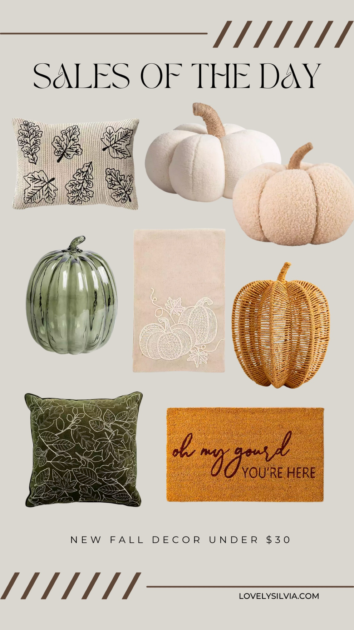 New fall decor under $30!

fall decor, fall home finds, pumpkin decor, new arrivals, home decor, fall pillows, fall doormat

#LTKSeasonal #LTKunder50 #LTKsalealert