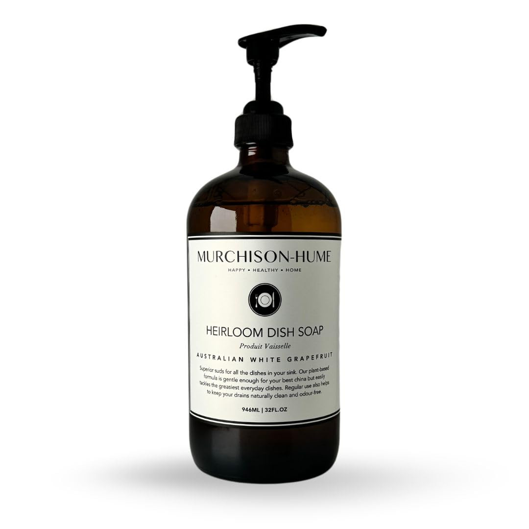 Murchison-Hume Heirloom Dish Soap, Made in Australia, Plant-Based, Non-Toxic, Biodegradable (Deco Label) 32 Fl Oz, Australian White Grapefruit (Glass) | Amazon (US)