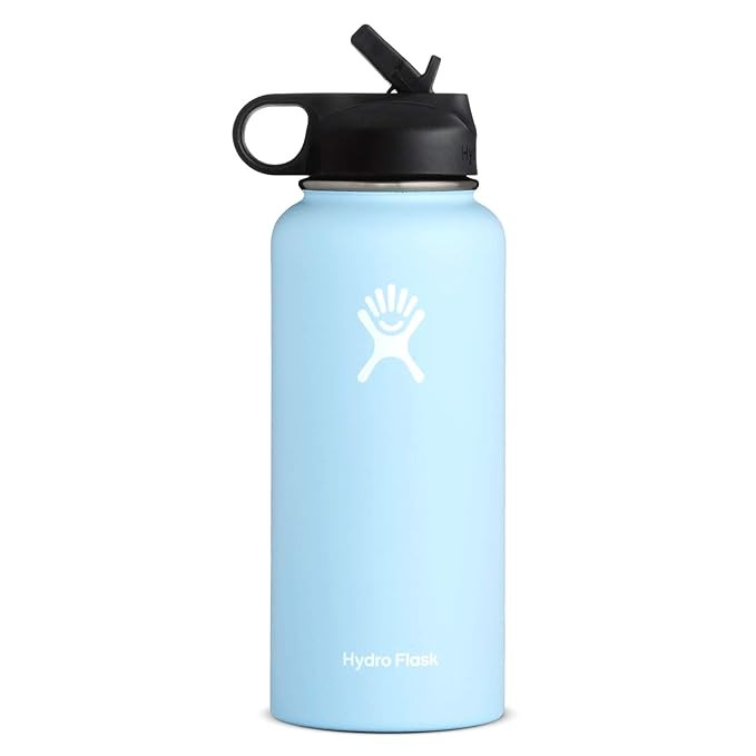 Hydro Flask Wide Mouth Water Bottle, Straw Lid - Multiple Sizes & Colors | Amazon (US)