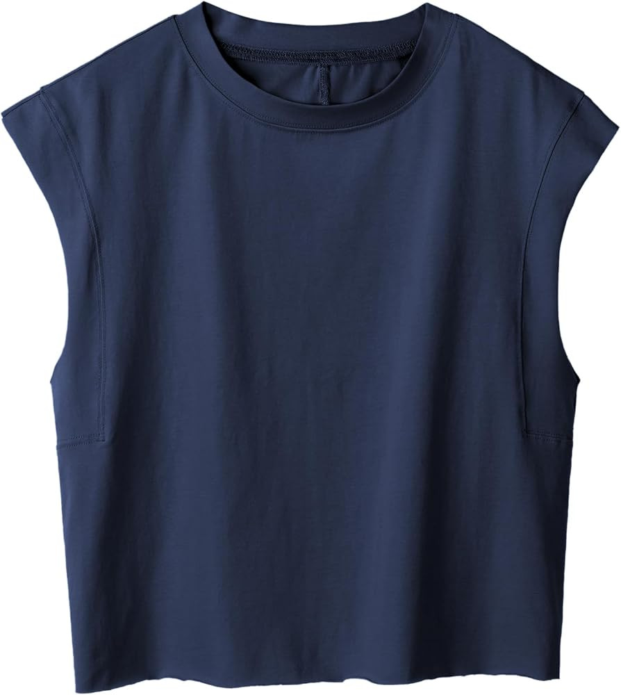Ainangua Oversized Tank Top for Women Sleeveless Athletic Cropped Activewear Workout Yoga Gym Top... | Amazon (US)