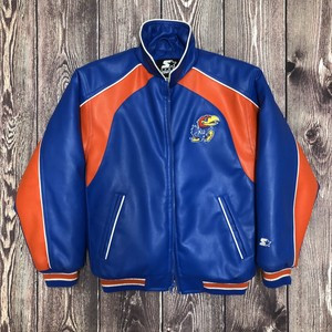 Vintage STARTER NCAA Kansas Jayhawks “Leather” Jacket Small  | eBay | eBay AU