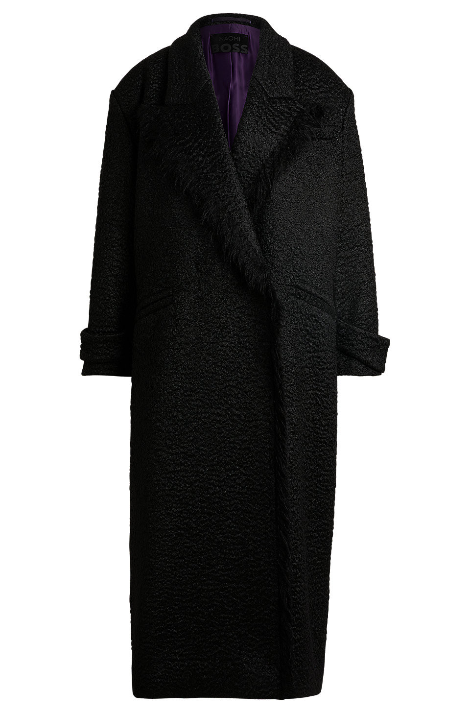 NAOMI x BOSS oversized-fit coat in a wool blend | Hugo Boss (UK)