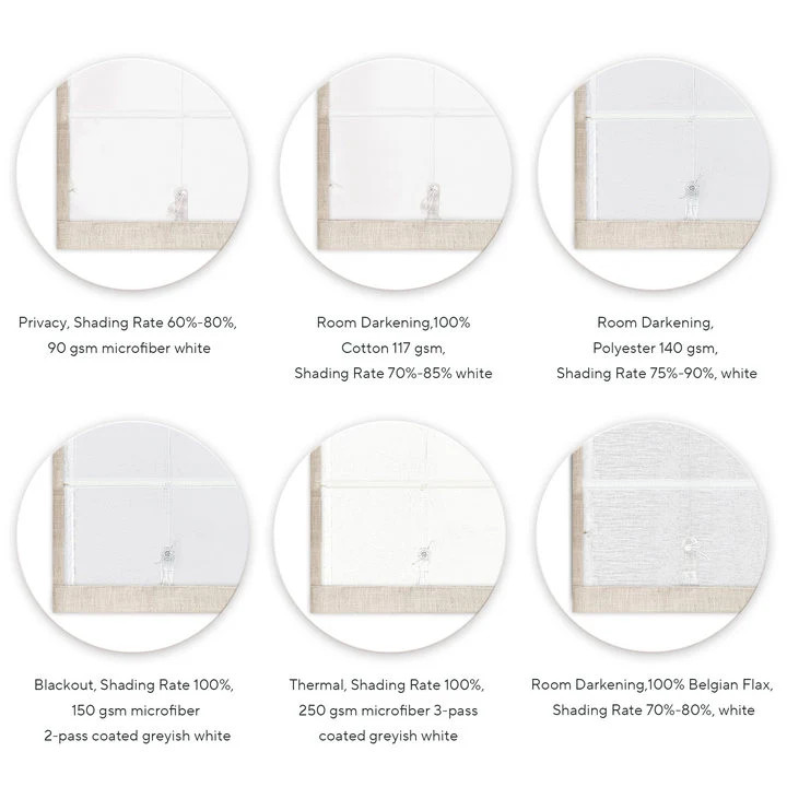 Jenna Linen Roman Shades & Blinds | Relaxed | NeutralCurtains